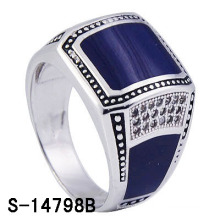 Factory Hot-Selling 925 Sterling Silver Enamel Ring for Man.